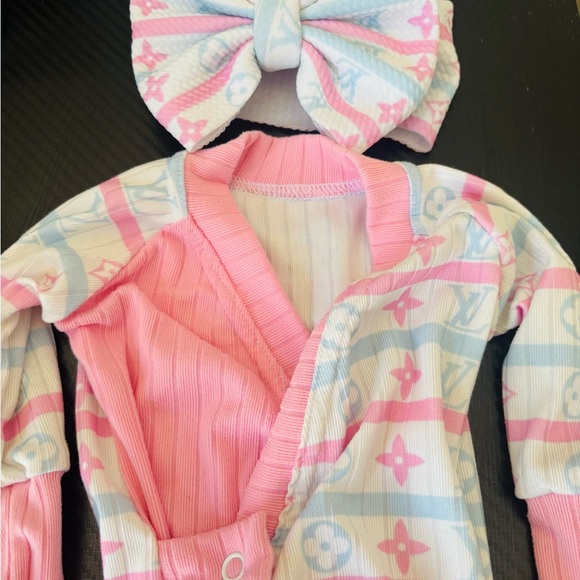 Handmade Other - Pink and Blue Boujee Baby coming home outfit